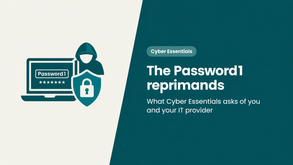 The Password1 reprimands What Cyber Essentials asks of you and your IT provider